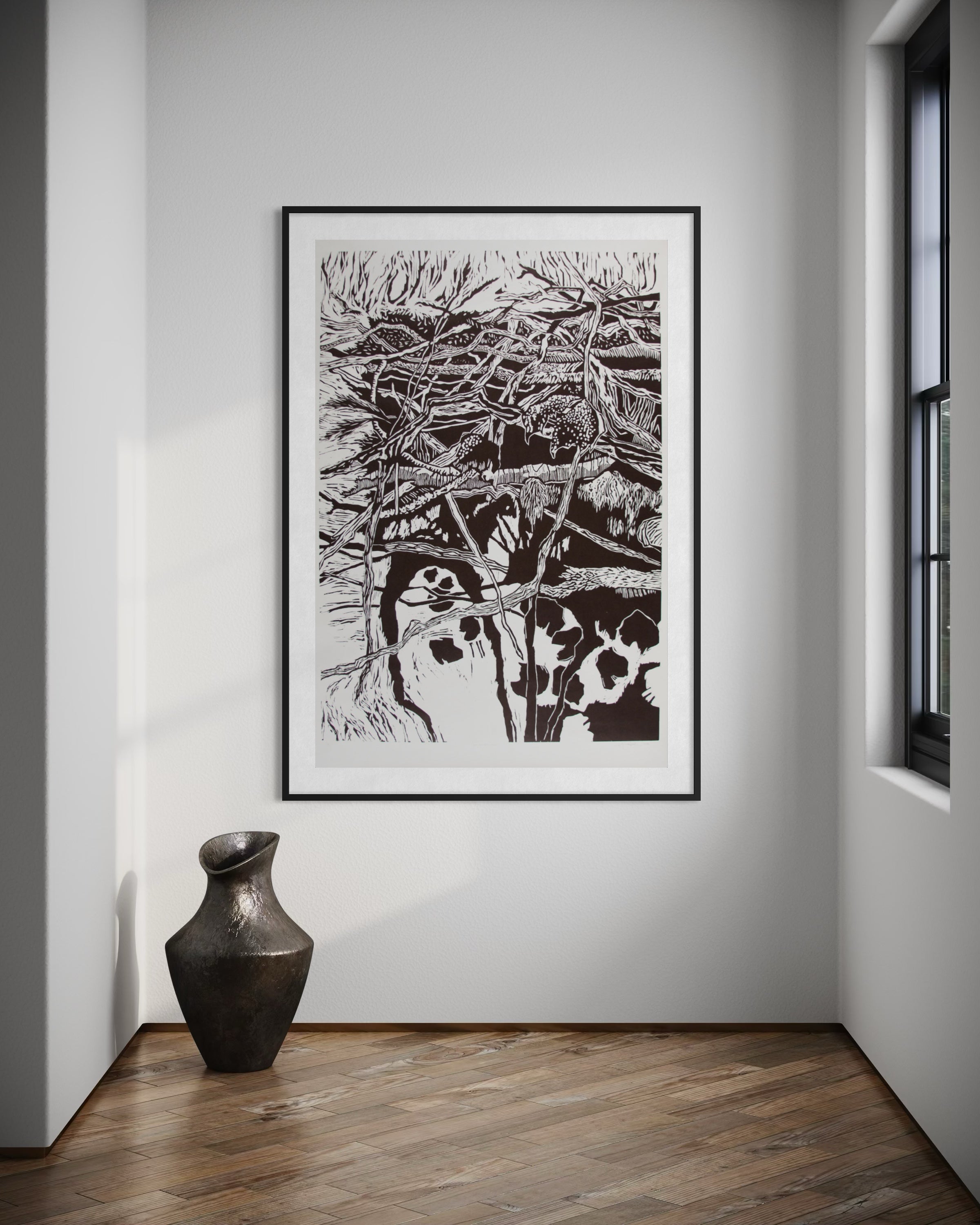 Big Bird's Nest - Woodcut