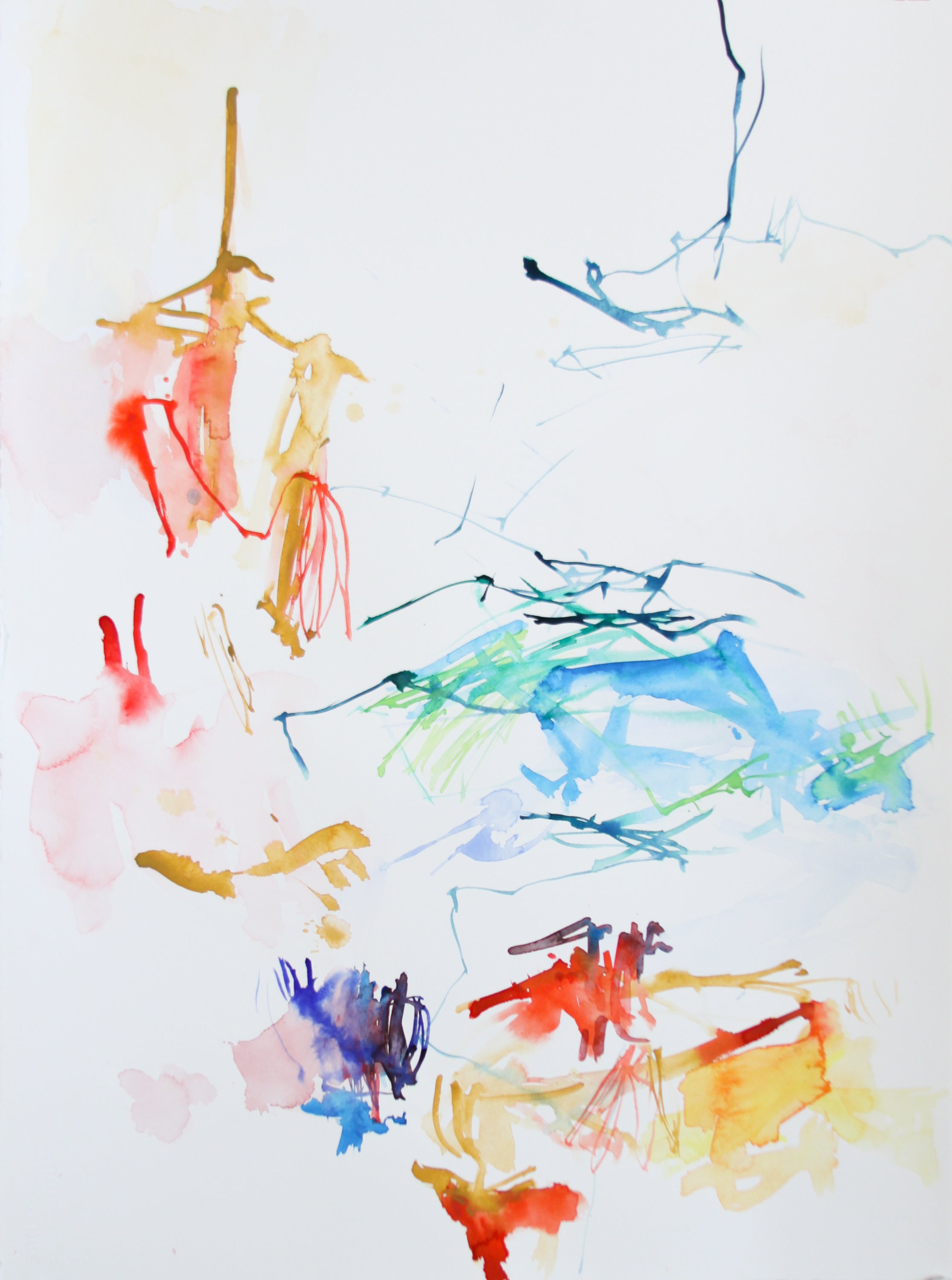 Lines of Water - Watercolor (Framed)