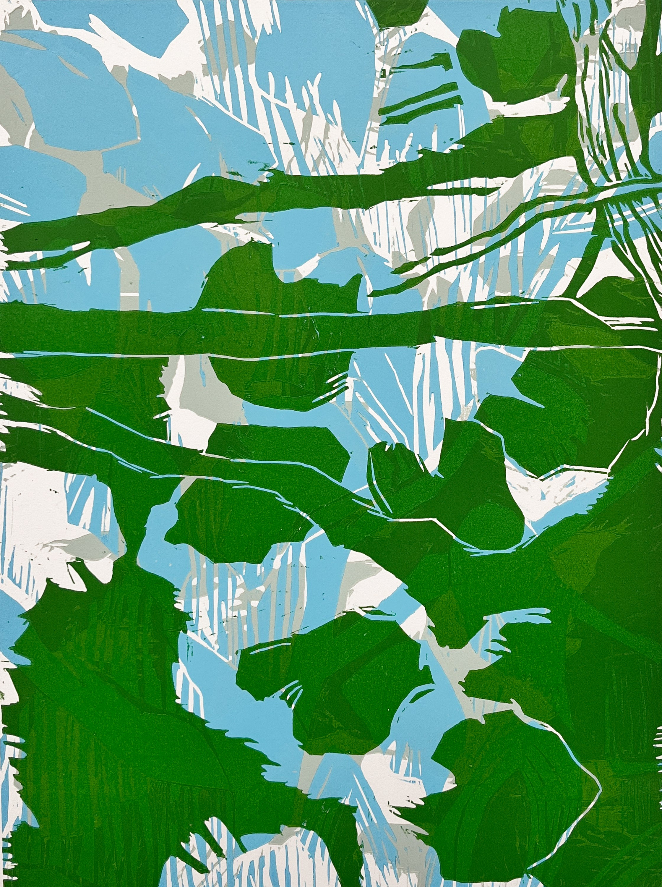 Night Garden XL - Woodcut