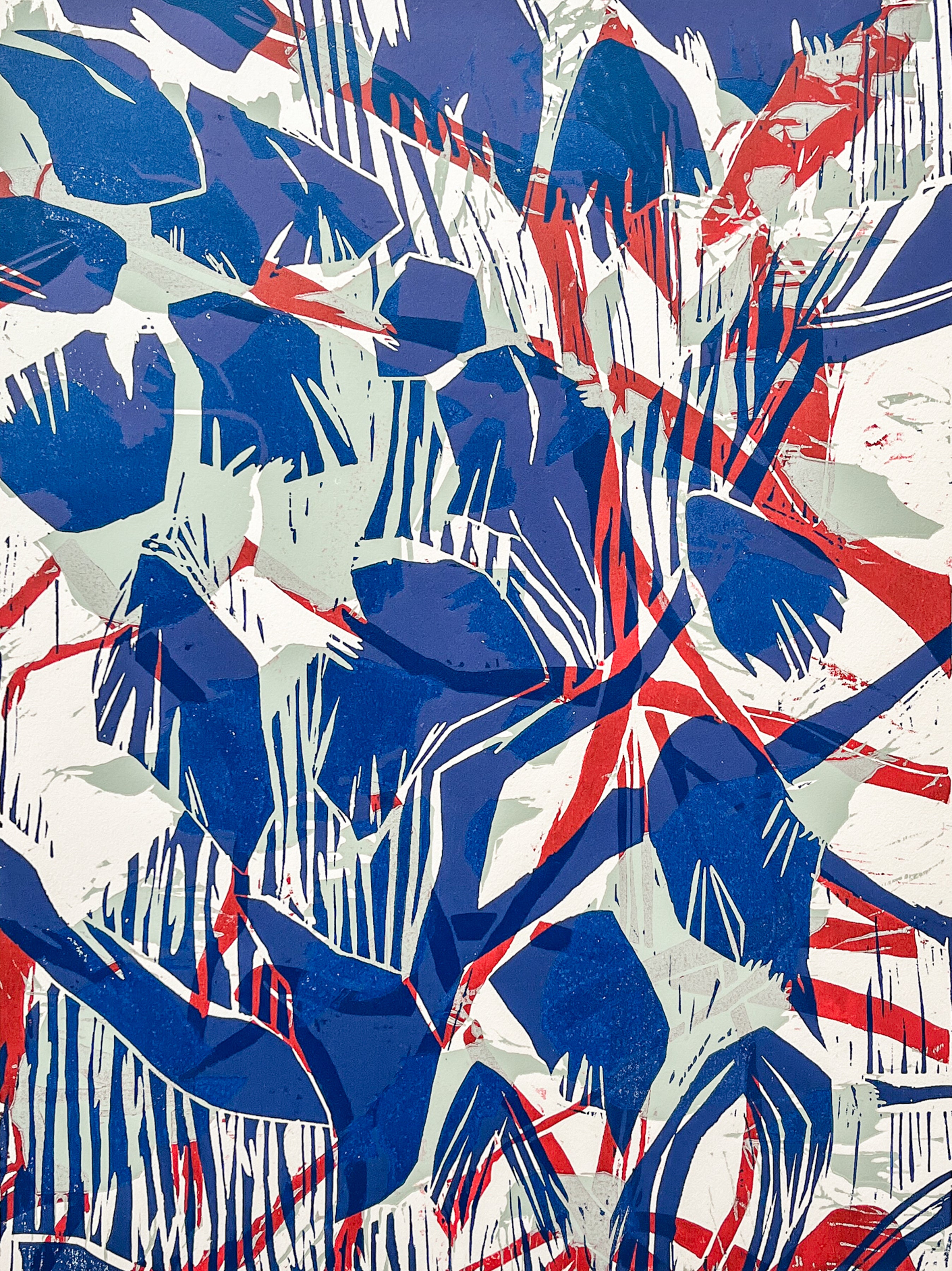 Night Garden XXIV - Woodcut