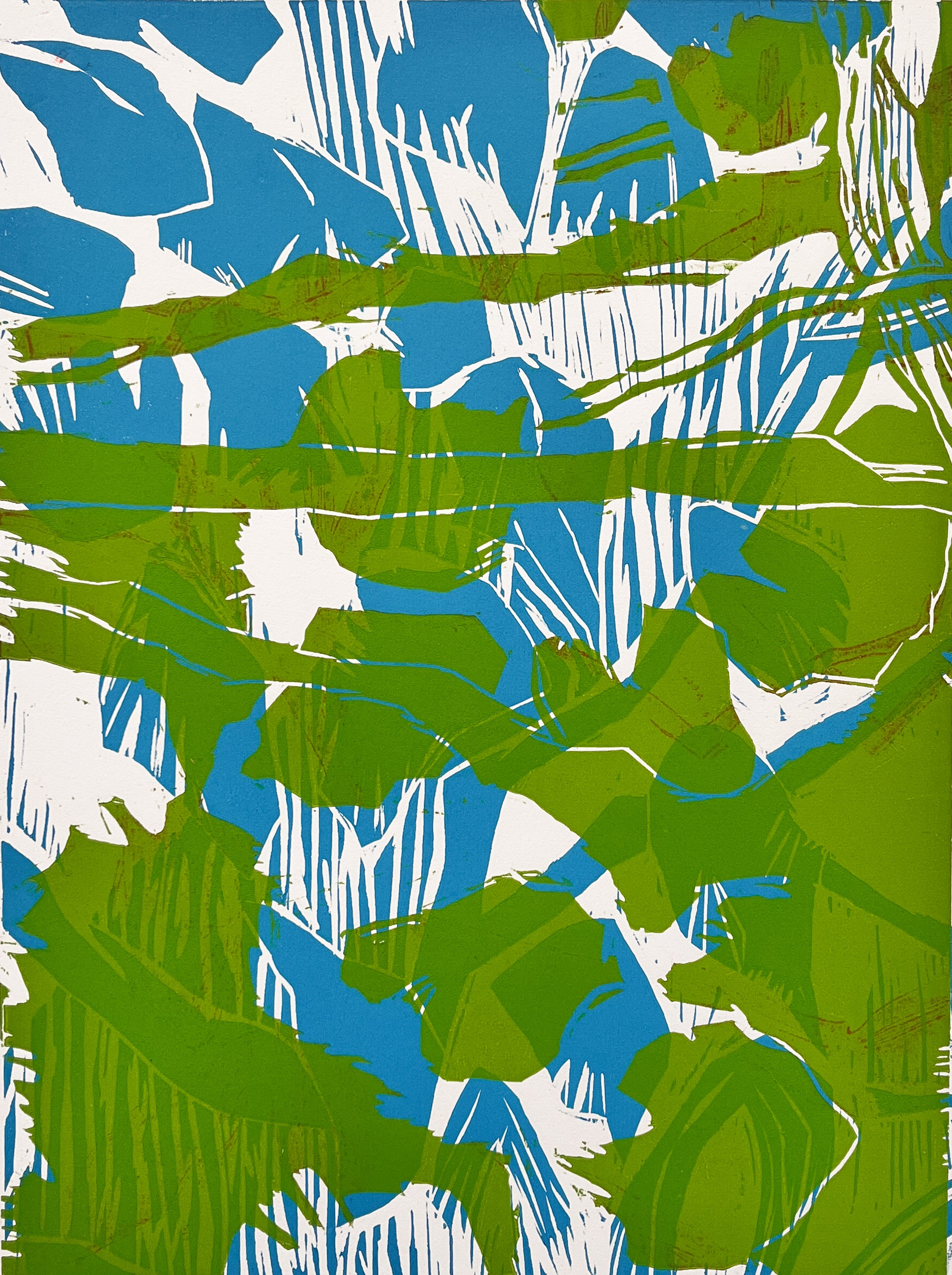 Night Garden XXXIX - Woodcut