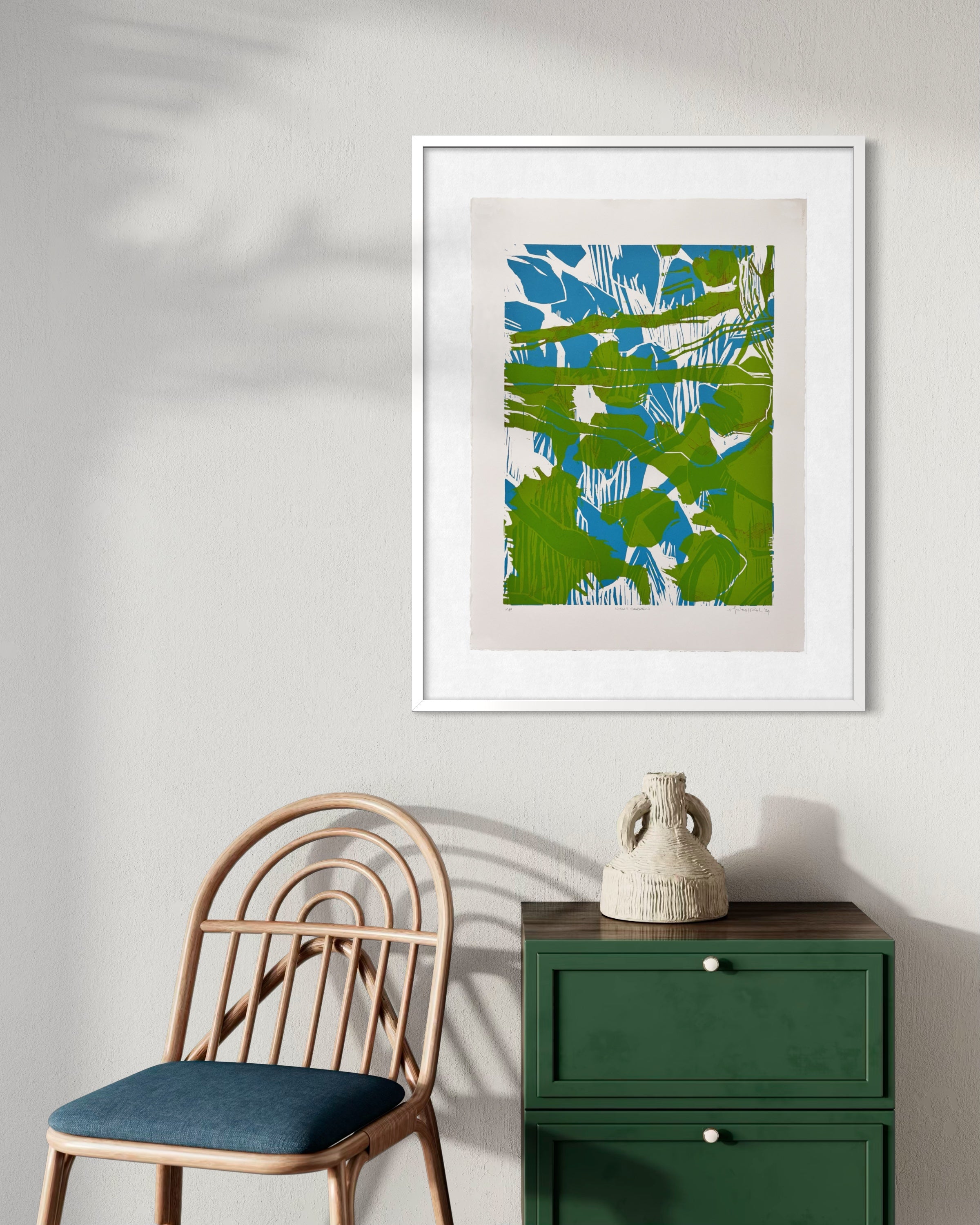 Night Garden XXXIX - Woodcut