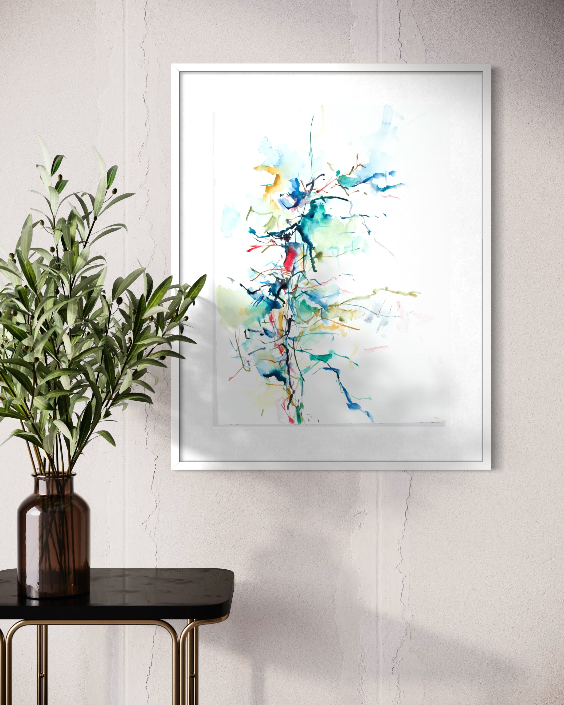 Orquevaux Trees I - Watercolor (Framed)